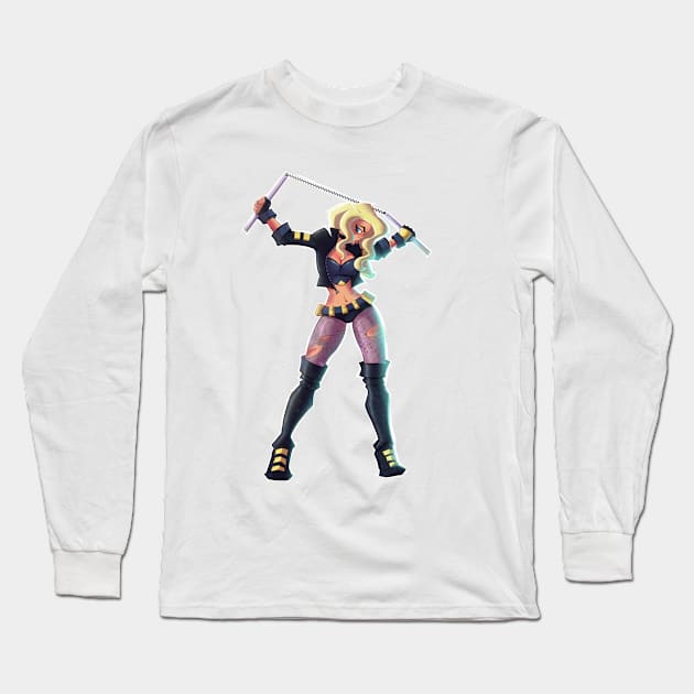 Black Canary Long Sleeve T-Shirt by MichelVerdu